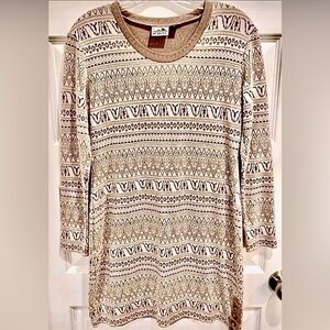 Size Small - Kavu Gretta Women’s Long Sleeve Tribal Print Dress (see pics). EUC
